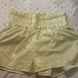 Elegant High Waist Cream Shorts